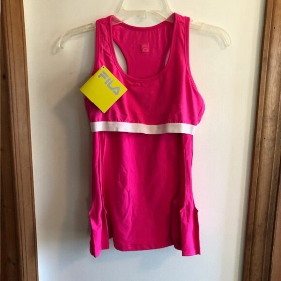 FILA Lawn Tennis Club Athletic Racerback Tank Pink Small 36 - Picture 9 of 16